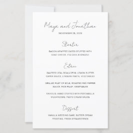 Elegant Photo Modern Wedding Menu