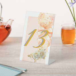 Elegant Pink and Gold Balloon Birthday Party Table