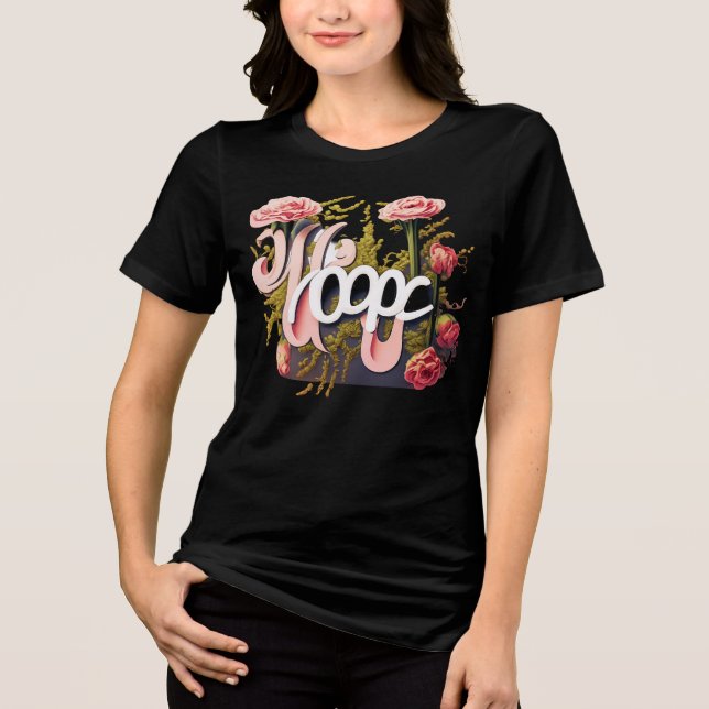 Elegant Pink Roses Hope Typography (Frente)