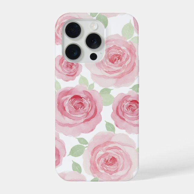 Elegant Pink Roses Phone Case (Verso)
