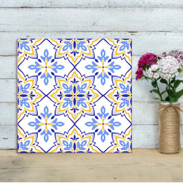 Elegant Portuguese Blue and Gold Mediterranean