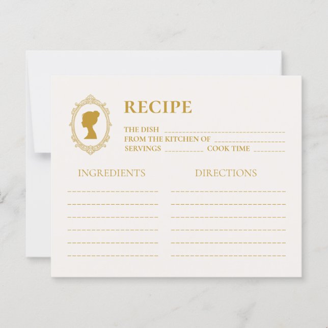 Elegant Regency Era Gold Bridal Shower (Frente)