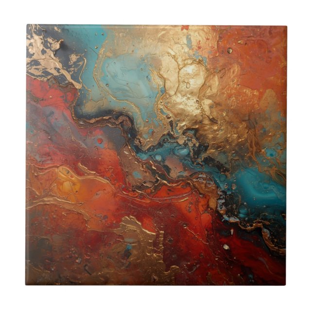 Elegant Rich Copper Patina Metallic gold  (Frente)