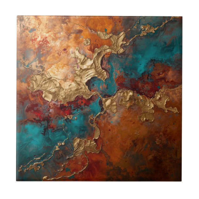 Elegant Rich Copper Patina Metallic gold  (Frente)