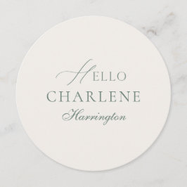 Elegant Round Ivory Wedding Menu 