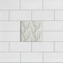 Elegant Sage Cream Minimalist Boho Floral Pattern