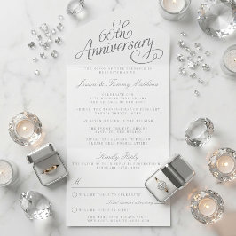 Elegant Script 60th Diamond Wedding Anniversary