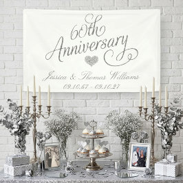 Elegant Script 60th Diamond Wedding Anniversary