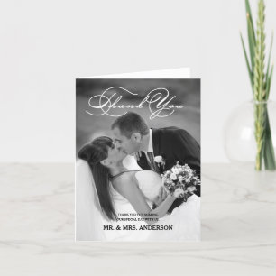 ELEGANT SCRIPT CARTÃO DE NOTA DE FOTO DE AGRADEC
