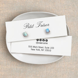 Elegant Script Stud Earring Display