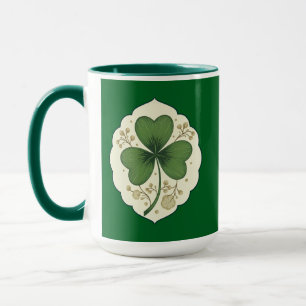 Elegant Shamrock St Patrick’s Day - caneca