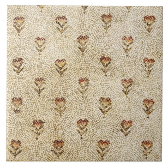 ELEGANT SIMPLE BYZANTINE MOSAIC FLOWERS Antique  (Frente)