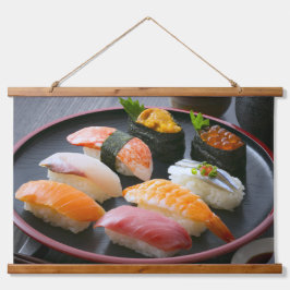 Elegant Sushi Assortment Tapestry – Japan’s Finest