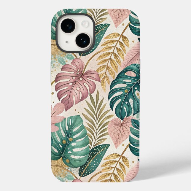 Elegant Tropical Monsteras Boho (Verso)