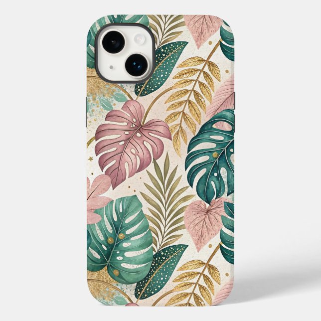 Elegant Tropical Monsteras Boho (Verso)