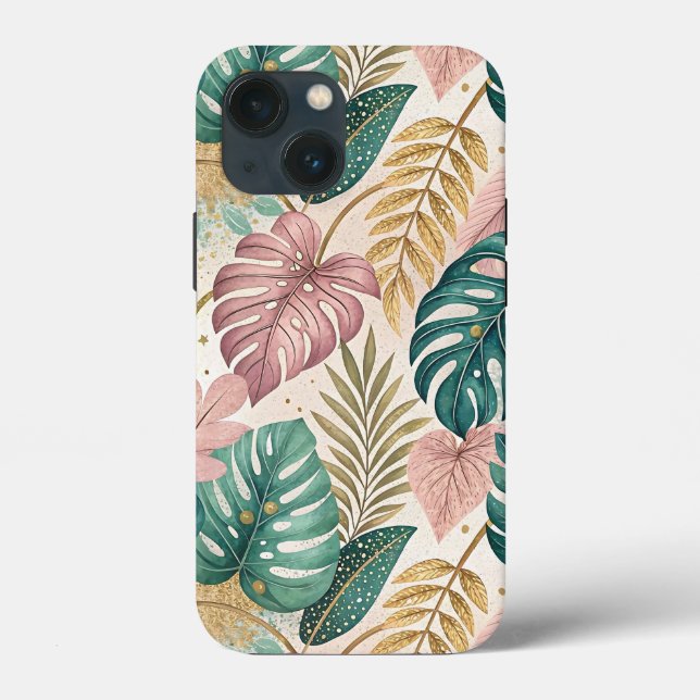 Elegant Tropical Monsteras Boho (Verso)
