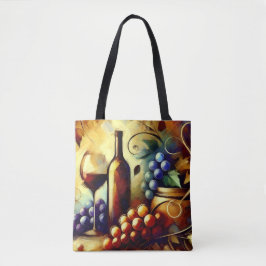 Elegant Vineyard Wine Tote Bag