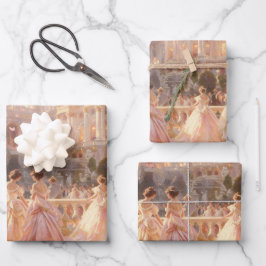 Elegant Vintage Ball Gown Gift Wrap