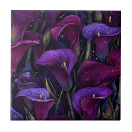 Elegant Vintage Calle Lilies  Tiles 