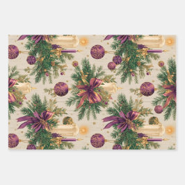 Elegant Vintage Christmas Wrapping Sheets