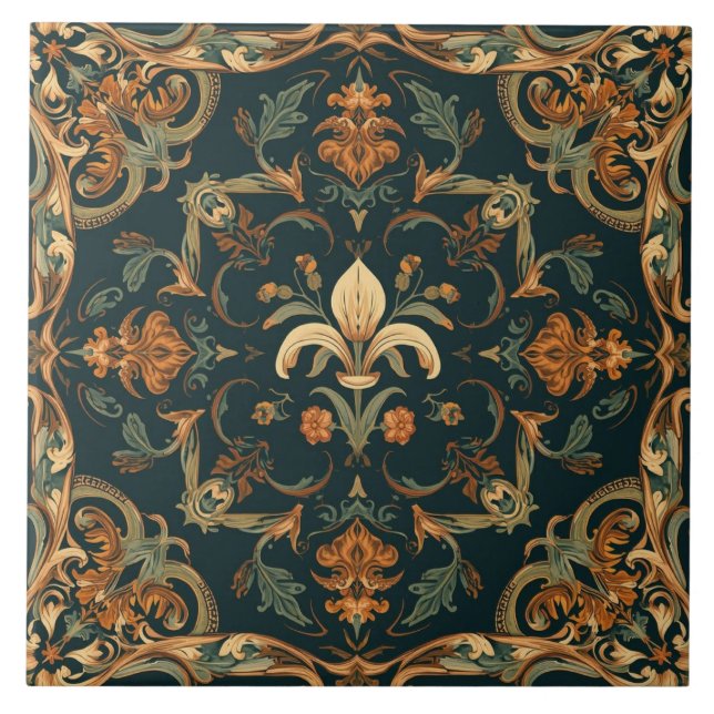 Elegant Vintage Nouveau Floral Birds (Frente)