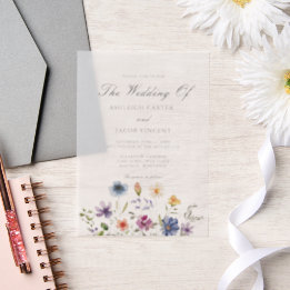 Elegant Watercolor Wildflower Spring Wedding