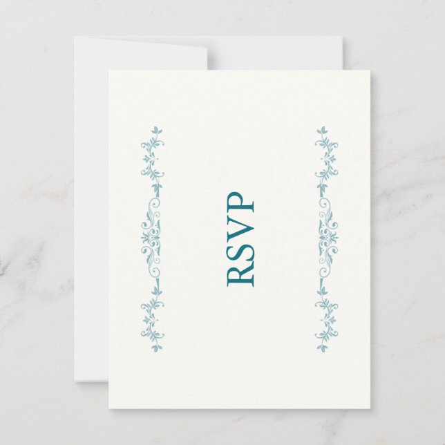 Elegant Wedding RSVP Card (Verso)