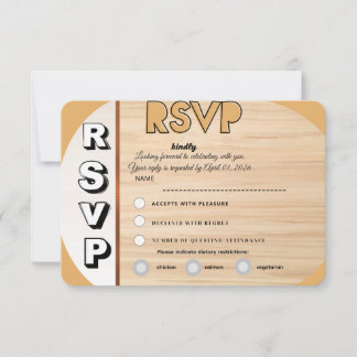 Elegant Wedding RSVP Card | Customizable Reply 