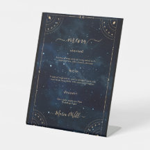 Elegant Wedding Starry Night Weding Menu