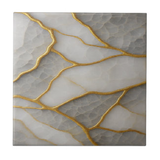 Elegant White & Gray Marble with Gold Veins Luxury