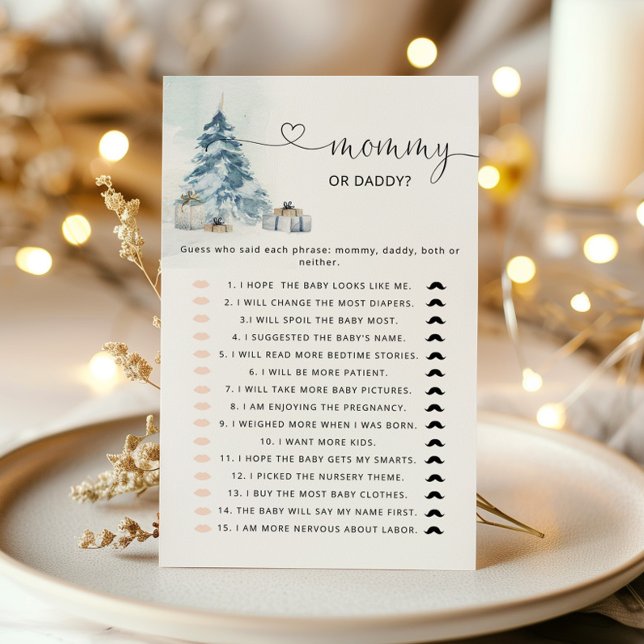 Elegant winter Mommy or Daddy Baby Shower game (Criador carregado)