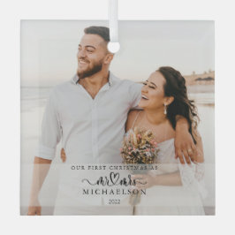 Elegante 1rua de Natal Casado Como Sr. e Sra. Phot