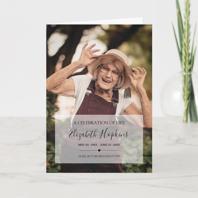 Elegante 2 Foto de Celebração do Programa de Vida  (Frente)