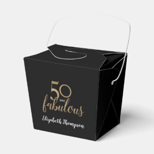 Elegante 50 e fabulosa caixa de aniversário Faux g