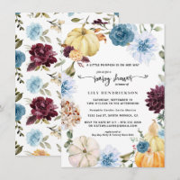 Elegante Abóbora Floral | Chás de Bebê de Outono
