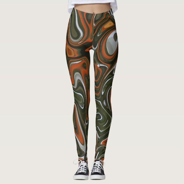Elegante Abstrakte Muster Leggings  (Frente)