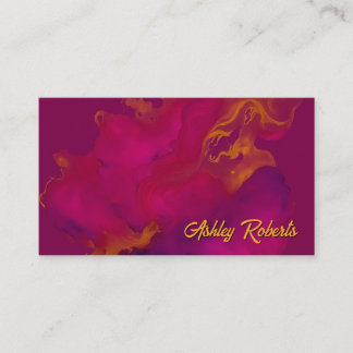 Elegante abstrato velvet Cartão de visita de aquar