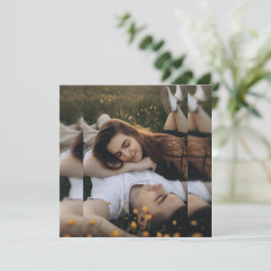 Elegante Agradecimento de Casamento Floral em Aqua