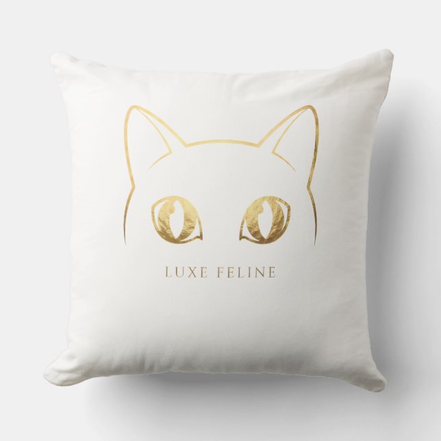 Elegante Almofada de Arremesso de Arte de Linha de (Frente)