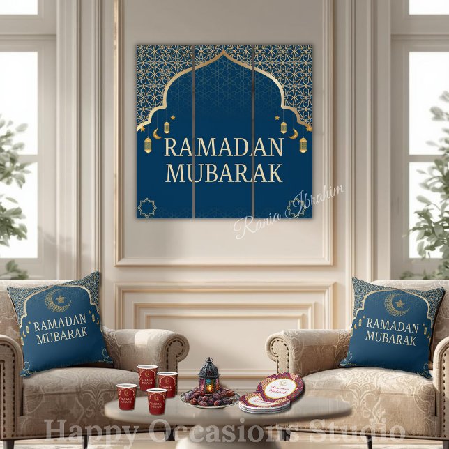 Elegante Almofada de Lançamento Ramadan Mubarak (Criador carregado)