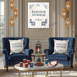 Elegante Almofada de Lançamento Ramadan Mubarak