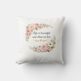Elegante Almofada Decorativa Floral Muito Boa