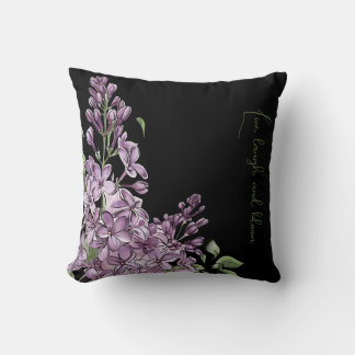 Elegante Almofada Exterior Floral Botânica Lilás R