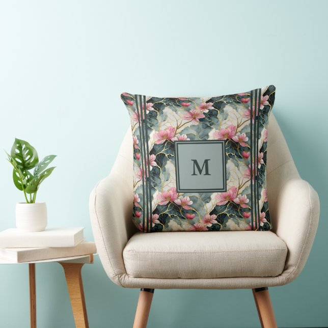 Elegante Almofada Floral Asiática Personalizada (Cadeira)