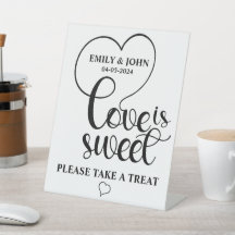 Elegante Amor É Doce caligrafia Coração