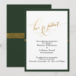 Elegante Amor é Paciente Cartão com Listras Verde 