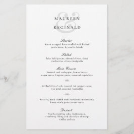 Elegante Ampersand Menu Formal Traditional Wedding