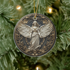 Elegante Anjo da Guarda Enfeite de Natal