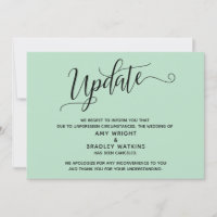 Elegante Anúncio de Casamento Cancelado em Tom de 