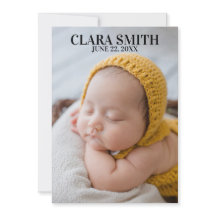 Elegante anúncio de novo bebê